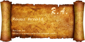 Reusz Arnold névjegykártya